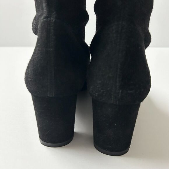 Stuart Weitzman Tall Black Suede Sock Boots Size 10 N - Picture 4 of 10